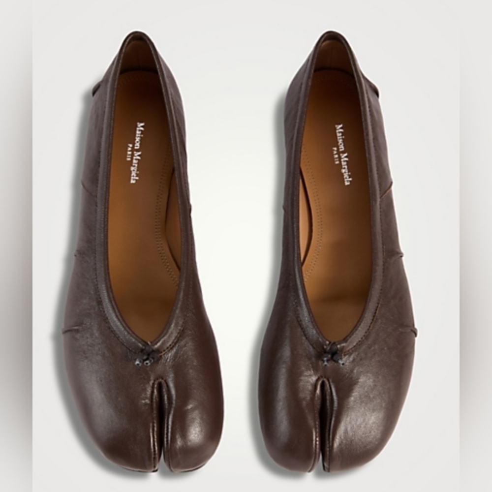 MAISON MARGIELA Tabi Leather Ballerina Flats